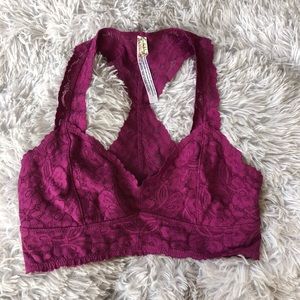 Free People Intimately Burgundy Bralette